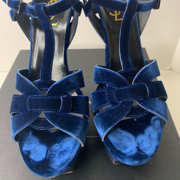 YSL Blue Tribute Heels “SOLD” - Picture 2 of 7